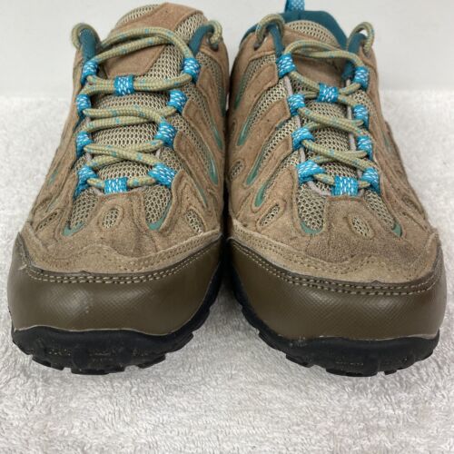 Itasca Men’s Low Top Suede Leather Brown Teal Hiking Shoes Sz 8 - Picture 3 of 10
