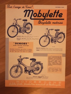 Affiche Publicitaire Motobécane Vintage - "Offrez Une Motobécane" (Bon état)