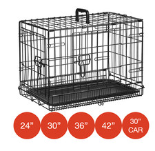 Folding Metal Dog Cage By Mr Barker Puppy Training Crates 5 sizes 24-42 Inch 