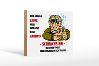 Holzschild Alkohol 18X12Cm Wer Abends SäUft Muss Morgens Deko Schild