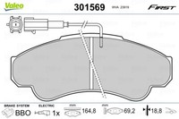 Valeo 301569 Bremsbelagsatz Scheibenbremse FüR CitroËN Fiat Peugeot