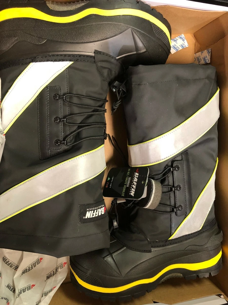 Baffin Derrick STP Men s Boots Black Hi Vis Size 8 M