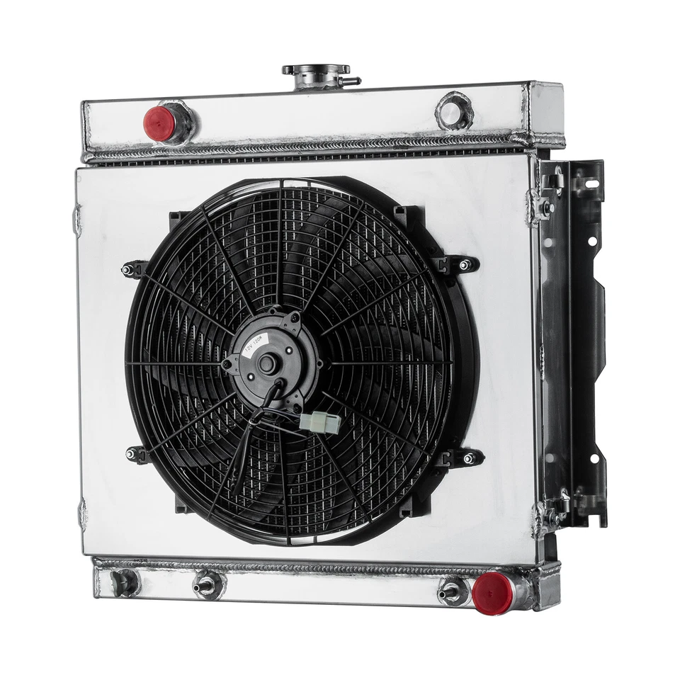 4 Row Radiator&Shroud Fan For 70-79,72 Dodge D/W 100 150 200 300/Ramcharger 5.2L Foto 3 de 4