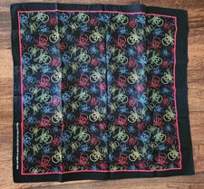 skull crossbone design black bandana kerchief hankie 100% cotton China