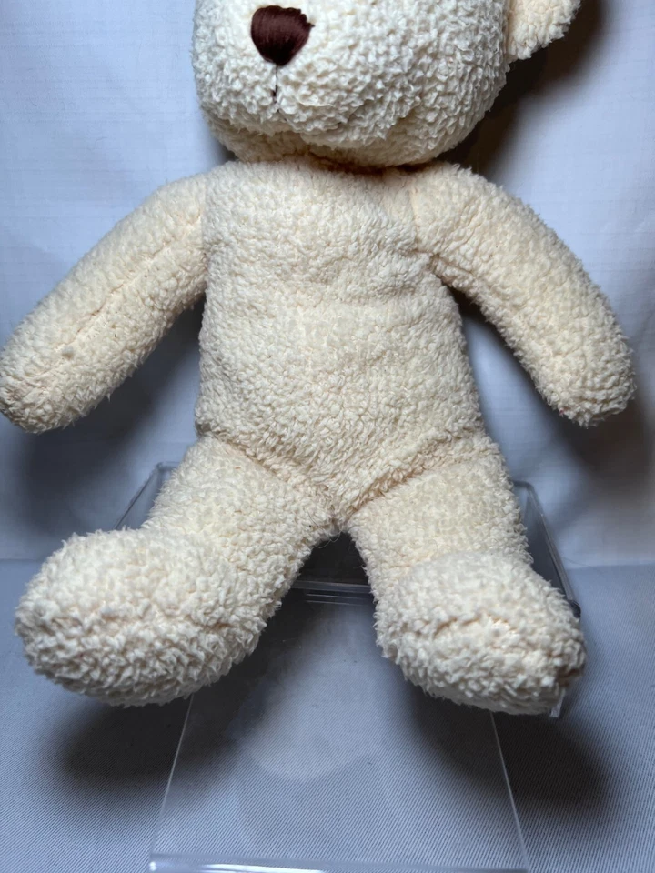 Vintage Dan Dee Cream Plush Teddy Bear 10" Soft Toy Collectible - Image 3 of 4