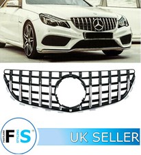 MERCEDES E CLASS C207 A207 FRONT GRILLE PANAMERICANA GT STYLE CHROME BLACK 14+