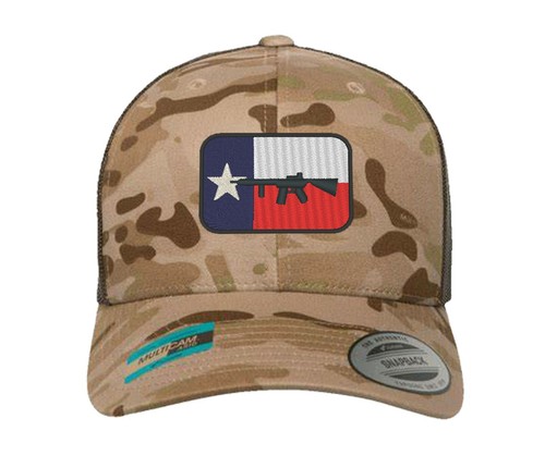 TEXAS FLAG GUN CAP Hat Flexfit yupoong Camouflage snapback stretch USA TRUCKER - Picture 3 of 21