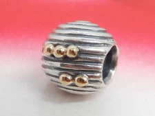 Pandora Sterling Silver 14k Yellow Gold EBB and FLOW Charm #790306