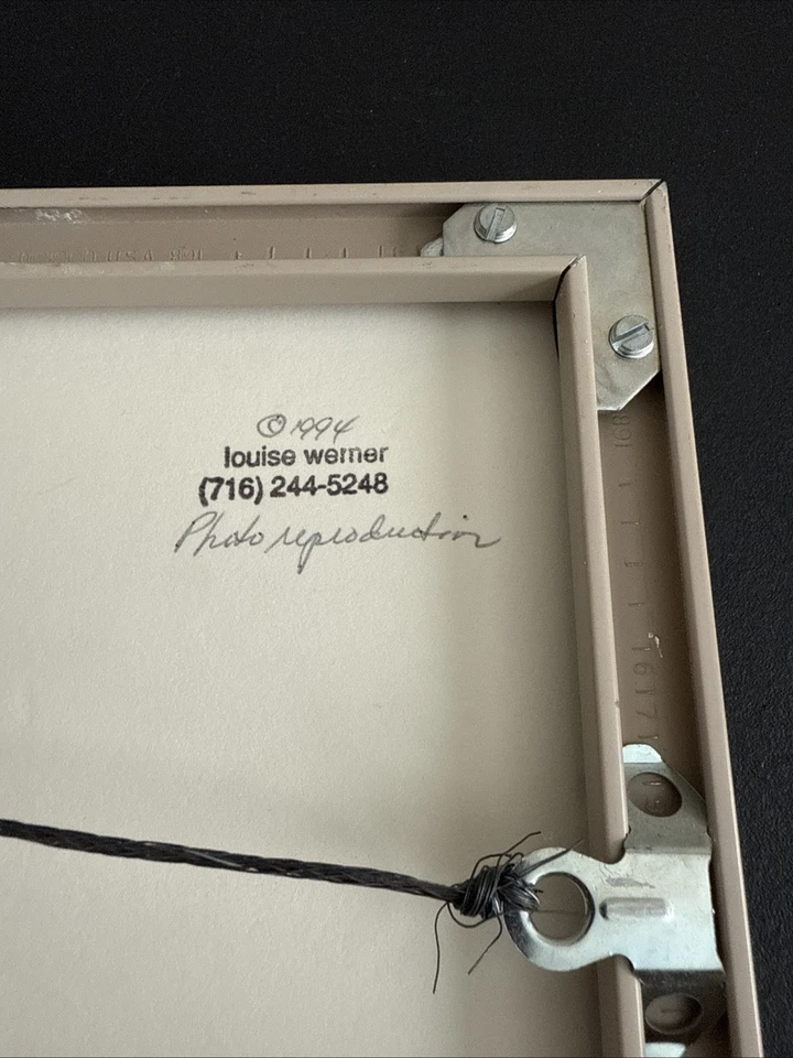 Louise Werner Arte Firmado Enmarcado 1994 Foto Reproducción Pequeña Creando La Danza Foto 3 de 4
