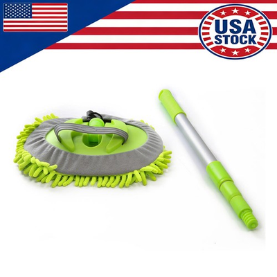 #ad Adjustable Telescopic Car Wash Brush Kit Mop Long Handle Vehicle Cleaning A $13.29