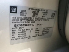 Passenger Rear Side Door Privacy Tint Opt Ako Fits 15-20 TAHOE 520813