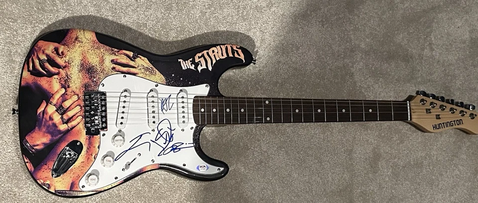 The Struts Signed Guitar Autographed Custom Artwork PSA COA - Image 1 of 4