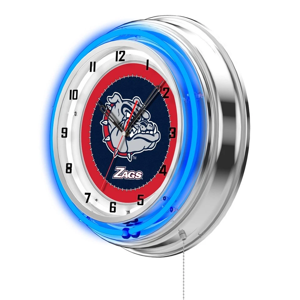 NCAA - Gonzaga Double Neon Ring, Logo Clock College Team Logo - Image 3 of 4