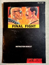 Final Fight Instruction Booklet - Manual Only - Super Nintendo (SNES)