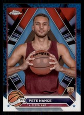 Pete Nance 2023-24 Topps Chrome RC #144 Blue Basketball Refractors Cavaliers