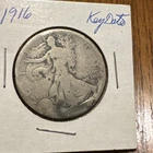 1916-D Silver Walking Liberty Half Dollar 50c AG