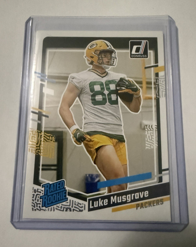 2023 Donruss Luke Musgrave Green Bay Packers Rated Rookie Football Card #88