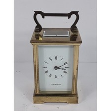 Vintage Brass Mappin And Webb Carraige Clock