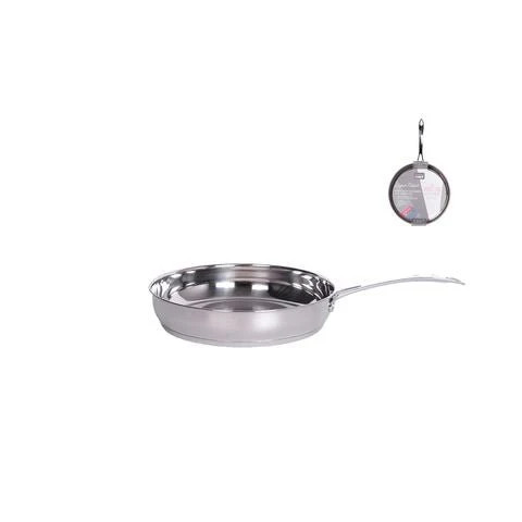 Poêle ECLAT en inox 18/10 H&H de 24cm, l'excellence de l'acier brillant pour votre cuisine