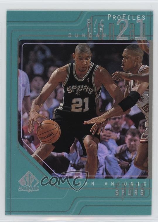 1997-98 SP Authentic Profiles Tim Duncan #P37 Rookie RC HOF 1g4r