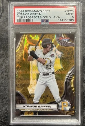 Konnor Griffin Bowman’s Best Gold Lava /50 PSA 9 Low Pop