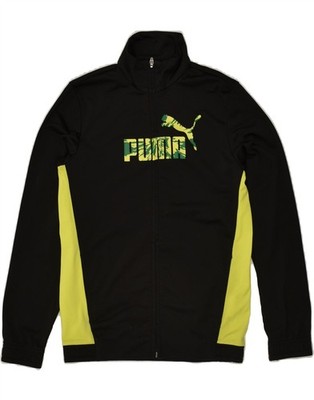 Puma Jungen Grafik Trainingsanzug Oberteil Jacke 11-12 Jahre schwarz Colourblock BO23