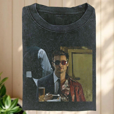Fight Club Shirt, Tyler Durden T-shirt, Brad Pitt Tee, Movie Grap