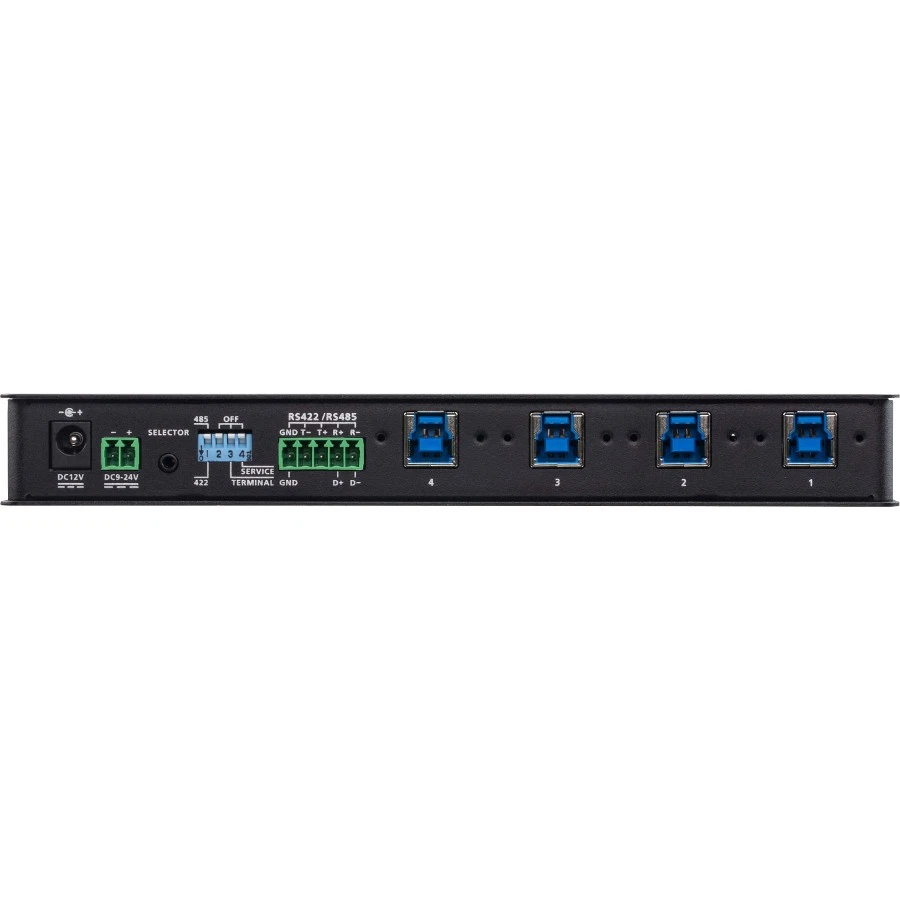 ATEN 4 x 4 USB 3.1 Gen 1 Industrial Hub Switch (us3344i) - Image 4 of 4
