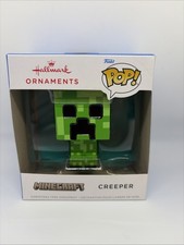 ¡Nuevo Funko Pop figurativo de resina Hallmark! Adorno de Navidad Minecraft Creeper