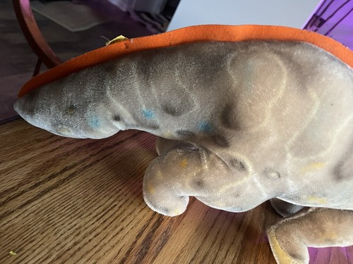 Vintage STEIFF Dinosaur BRONTOSAURUS RARE German Stuffed animal Mohair Collect - Picture 9 of 19