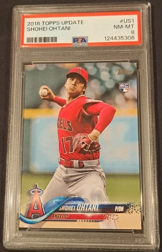 Shohei Ohtani RC 🔥  Red Jersey PSA 8- 2018 Topps Update Series #US1  [Angels]