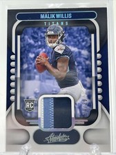 2022 Absolute Football Malik Willis Rookie Materials Holo Silver #’d/25 Titans!!