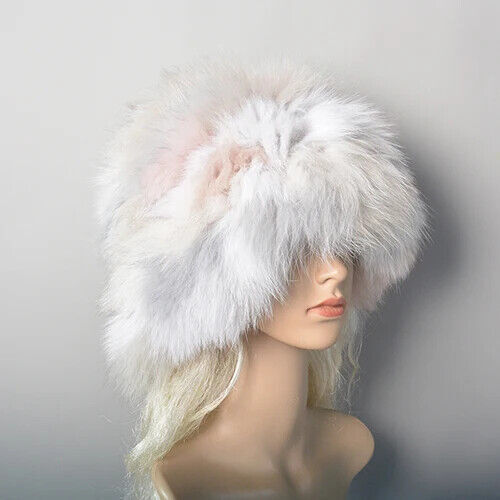 Genuine Real Fox Farm Fur Hats Women Beanies Solid Caps Girls Fashion Party Hat - Bild 7 von 14
