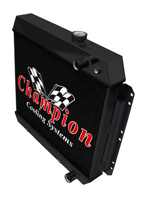 AR 3 Row Black Finish Radiator for 1953 1954 Chevrolet Two-Ten Series LS