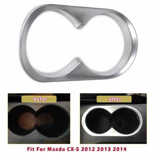 For Mazda Cx-5 2012-2014 Chrome Water Cup Holder Panel Cover Center Console Trim - Imagen 1 de 6