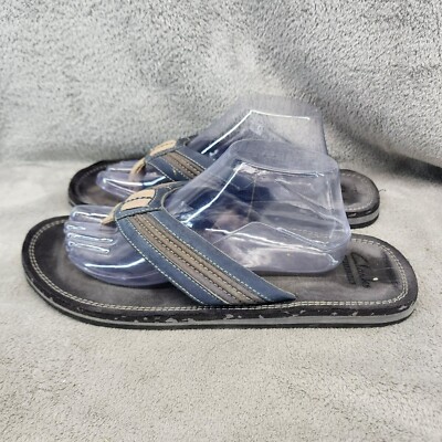Clarks Shoes Mens Size 11 Gray Slip On Flip Flop Thong Sandals