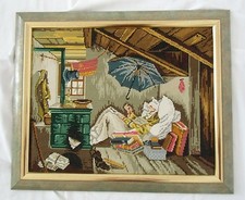 ORIGINAL WIEHLER GOBELIN***DER ARME POET***NACH CARL SPITZWEG**HANDARBEIT***TOPP
