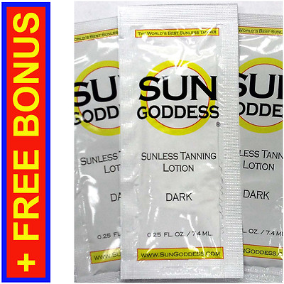 Sun Goddess - Sunless Self Tanning Lotion - DARK .25 oz + Mitt + Gloves & Lotion