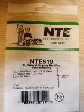 NTE519 General Purpose Rectifier, fast switching. ECG519, GE-514, SK3100