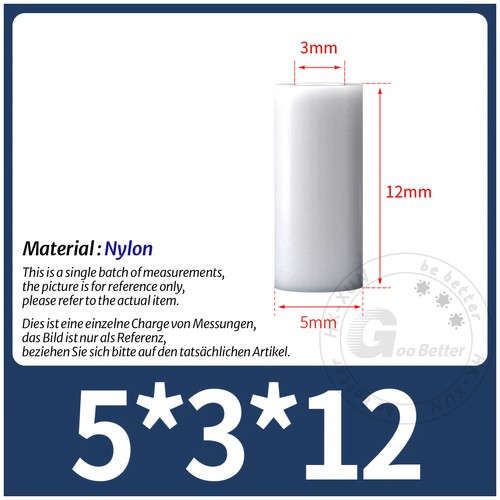 White Nylon Standoff Plastic Spacers Washers M3 | M4 | M5 | M6 | M8 | M10 | M12 - Picture 20 of 234