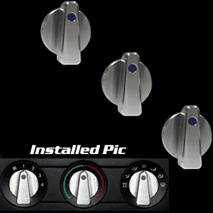 Fits 05-06 MUSTANG BILLET SLIMLINE STEED A/C KNOBS SATIN FREE SHIPPING - Picture 1 of 1