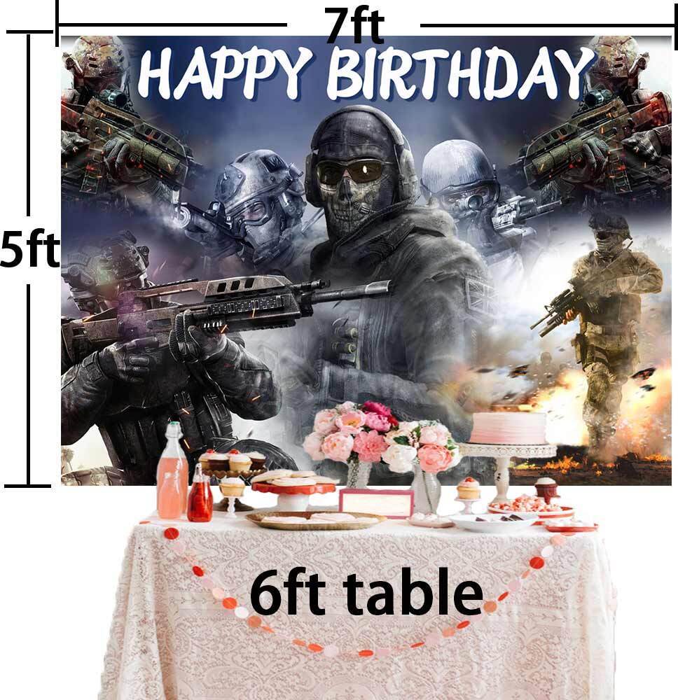 Party Decorations Call Of Gaming Birthday Party Supplies,Duty Game Theme  Party Construction Birthday Party Supplies, image size:968x1000