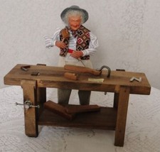 Doll Handmade Santon Antico Provenza Formale Telaio Uomo Falegname & Son Banco