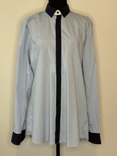 Men s Olymp Level 5 Long Sleeve Button Up Shirt Sz. 16/41 Blue White Check