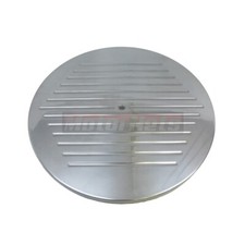 14 Round Polished Aluminum Ball-milled Air Cleaner Lid Top Only Sbc Bbc Hot Rod