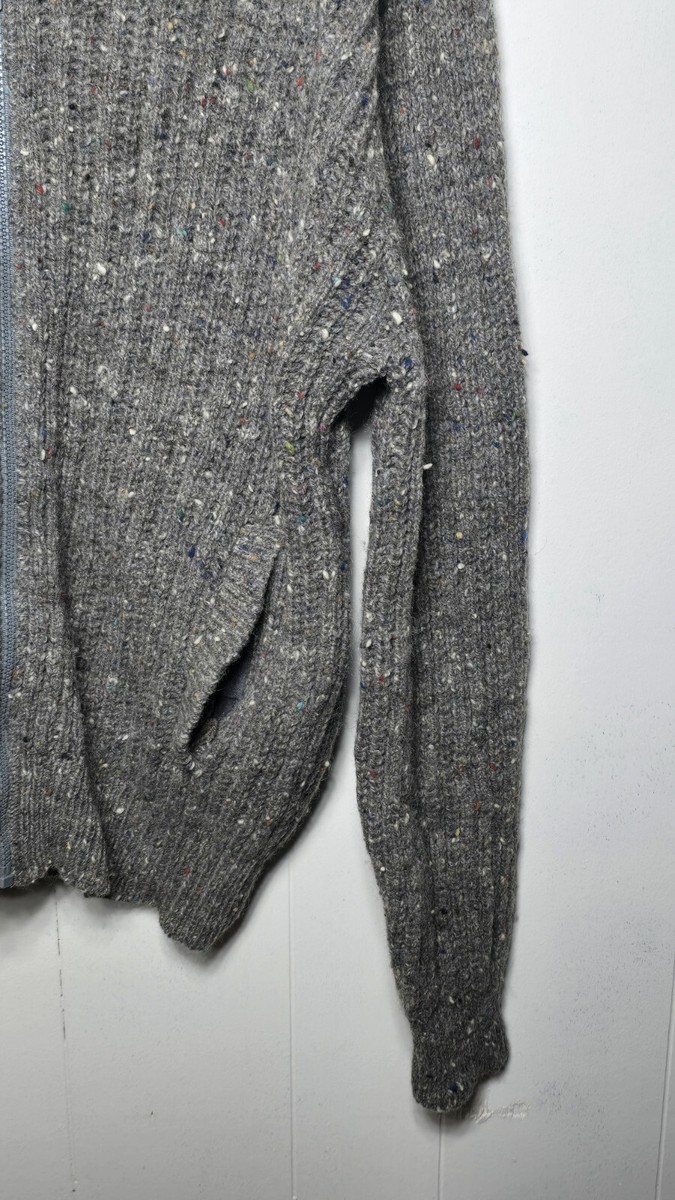 Pendleton Vintage 1960's Virgin Wool Zip Up Grey High Neck