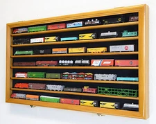 N Scale Train Model Trains Display Case Cabinet Wall Rack W/ 98% UV Lockable -Oa