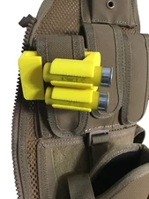 2 Shell Tactical Shotgun 20 Gauge Shell Ammo Holder with Vest / Belt Clip 20 Ga.