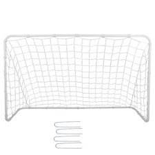 4x6 Ft Practice Soccer Portable Youth Size Goal w/ Ground Stakes Strips