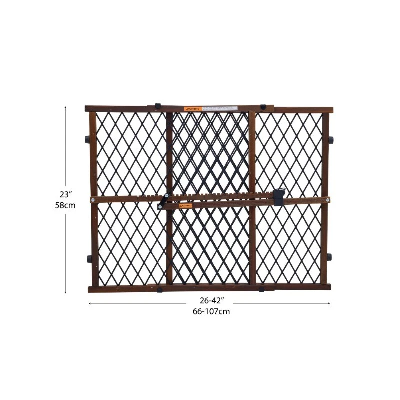 Parent's Choice Brown Farmhouse Safety Baby Wooden Gate for Aged 6 to 24 Months - Imagem 3 de 4